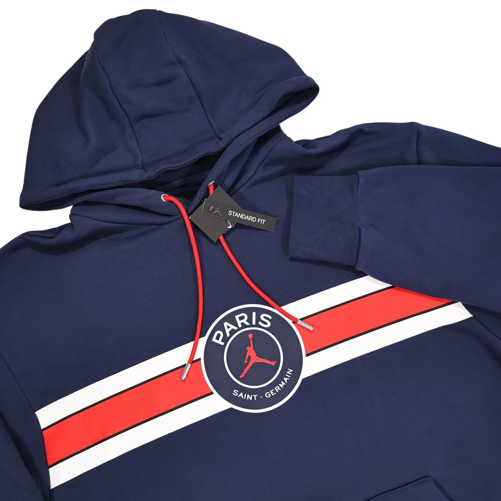 NWT NIKE AIR JORDAN Men's XL Navy Paris Saint-Germain Pullover Hoodie Sweatshirt